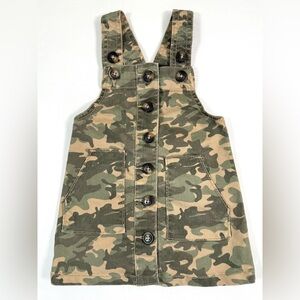 WONDER NATION Baby Girls' Army Green Camouflage Cargo Overall Dress Size‎ 12M